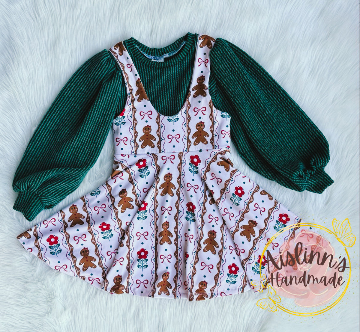 Pinafore Dress & top  SET ( coordinate will be used for top and main print for dress )