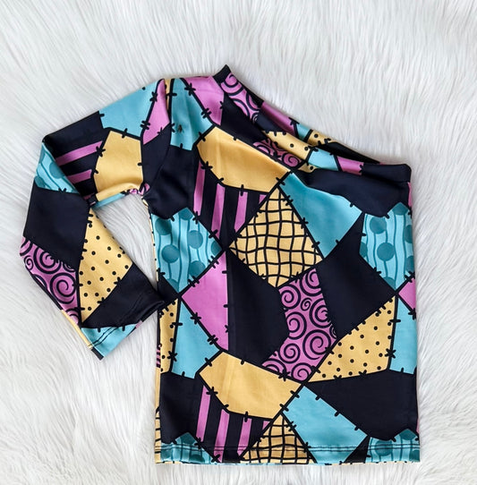 one shoulder long sleeve Tee